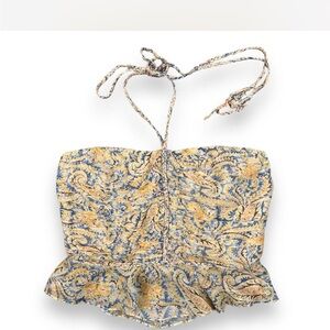 Veronica Beard Blue and Yellow Floral Blouse‎